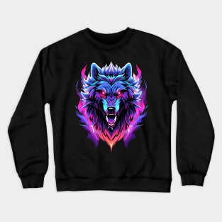 Full Moon Lone Aplha Blue Dire Wolf Crewneck Sweatshirt